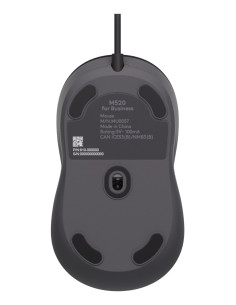 Logitech Signature Wired M520 for Business ratón Oficina Ambidextro USB Tipo C Óptico 4000 DPI 2