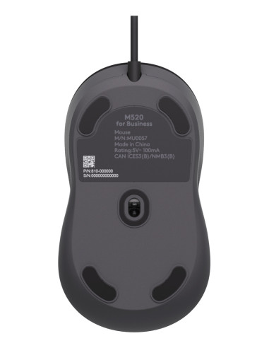 Logitech Signature Wired M520 for Business ratón Oficina Ambidextro USB Tipo C Óptico 4000 DPI
