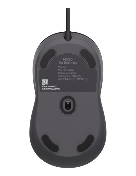 Logitech Signature Wired M520 for Business ratón Oficina Ambidextro USB Tipo C Óptico 4000 DPI