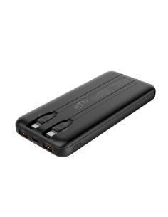 CoolBox POWERBANK DP10 10000MAH LCD+CABLES INTEGRADOS USB-C+LIGHTING NEGRO CARGA RAPIDA 2