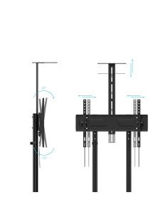 TooQ “NEFERTITI” Soporte de suelo con Ruedas para pantallas de 37”-70”, Negro 2