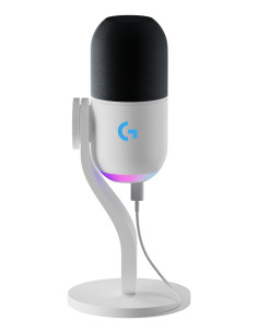 Logitech G Yeti GX, micrófono dinámico RGB con LIGHTSYNC para gaming, micrófono USB para streaming, supercardioide, Plug and