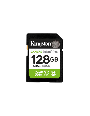 Kingston Technology 128 GB SDXC Canvas Select Plus Gen3 150 MB s C10 UHS-I U1 V10