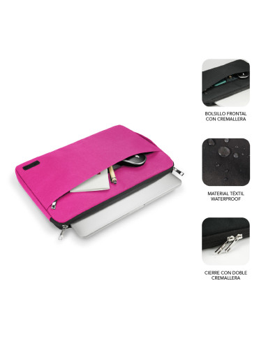 SUBBLIM Funda Ordenador Urban Laptop Sleeve 13,3-14" Pink