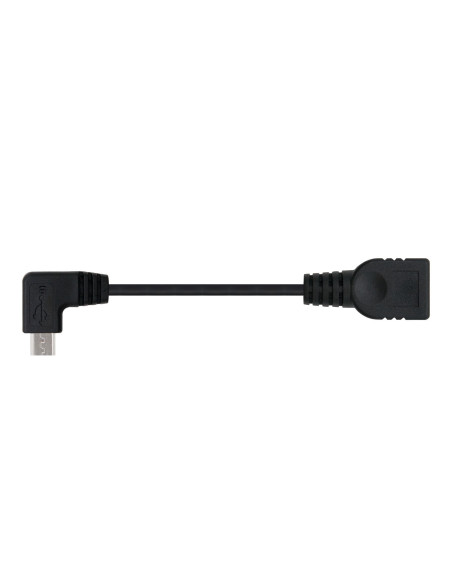 Nanocable CABLE USB 2.0 OTG ACODADO, TIPO MICRO B M-A H, NEGRO, 15 CM