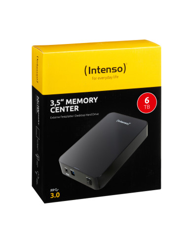 Intenso Memory Center disco duro externo 6 TB 5400 RPM 3.5" USB tipo A 3.2 Gen 1 (3.1 Gen 1) Negro