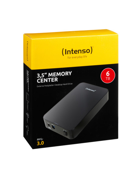 Intenso Memory Center disco duro externo 6 TB 5400 RPM 3.5" USB tipo A 3.2 Gen 1 (3.1 Gen 1) Negro