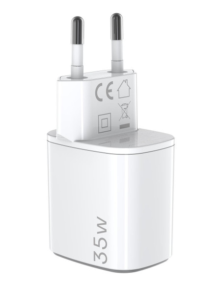 Celly UPTC1USB1USBC35 cargador de dispositivo móvil Universal Blanco Corriente alterna Carga rápida Interior