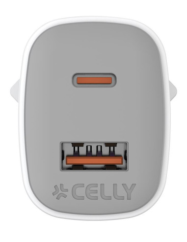 Celly UPTC1USB1USBC35 cargador de dispositivo móvil Universal Blanco Corriente alterna Carga rápida Interior