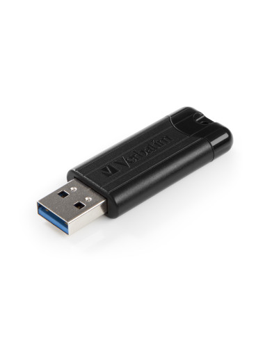 Verbatim PinStripe 3.0 - Unidad USB 3.0 de 128GB  - Negro