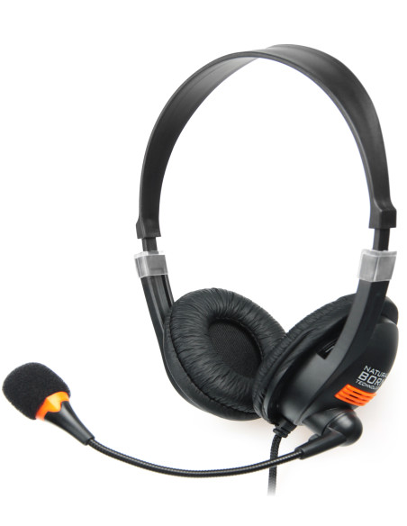 NATEC Drone Auriculares Alámbrico Diadema Llamadas Música Negro, Naranja