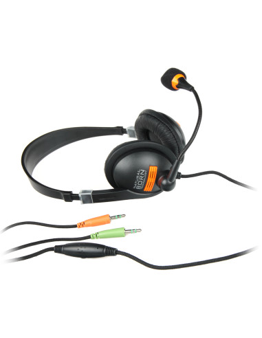 NATEC Drone Auriculares Alámbrico Diadema Llamadas Música Negro, Naranja