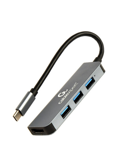 Gembird A-CM-COMBO2-01 base para portátil y replicador de puertos USB 3.2 Gen 1 (3.1 Gen 1) Type-C Gris