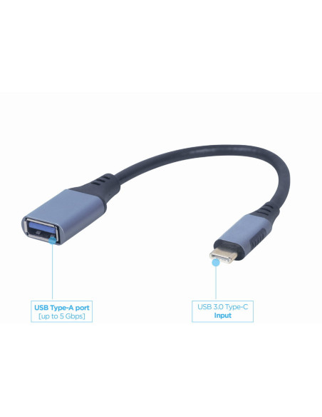 Gembird A-USB3C-OTGAF-01 cable USB USB 3.2 Gen 1 (3.1 Gen 1) 0,15 m USB C USB A Gris