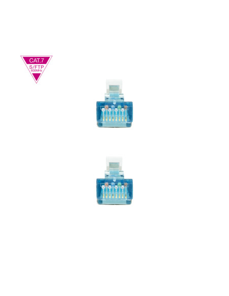 Nanocable Cable de Red Cat.7 600MHZ LSZH SFTP PIMF AWG26, Blanco, 25 cm