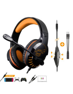 Spirit of Gamer PRO-H3 Auriculares Alámbrico Diadema Juego Negro, Naranja 2