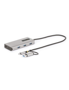 StarTech.com Adaptador Multipuertos USB-C - HDMI Doble (4K30Hz 1080p60Hz) - Hub Ladrón 3x USB-A - Mini Docking Station de