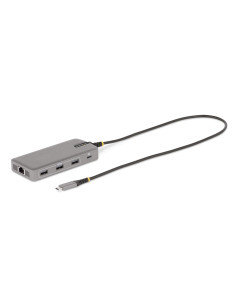 StarTech.com Adaptador Multipuertos USB-C para 3 Monitores - 4K 60Hz Doble + HDMI y DisplayPort 4K 30Hz - Hub USB de 3 Puertos