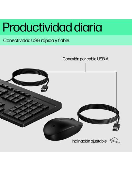 HP Combo de teclado y ratón con cable 225