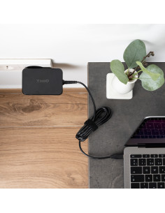 TooQ Cargador de portátil GAN USB-C PD3.0 90W, Negro 2