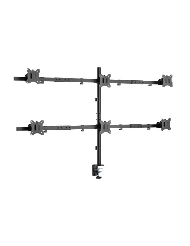 Equip Soporte articulado de sobremesa para 6 monitores de 17"-32