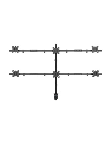 Equip Soporte articulado de sobremesa para 6 monitores de 17"-32