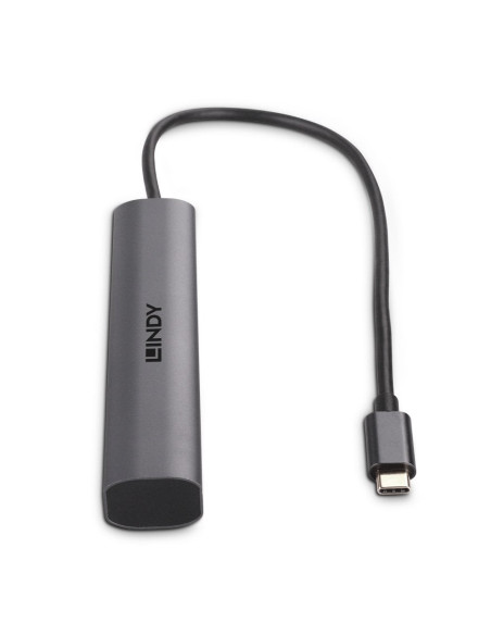 Lindy 43384 hub de interfaz USB Tipo C 10000 Mbit s Gris