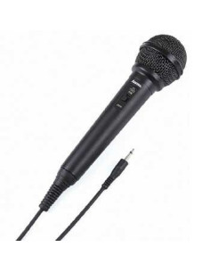 Hama | Micrófono dinámico DM20, micrófono de mano, con conector jack de 3,5 mm y de 6,35 mm, con adaptador para conectarlo a un