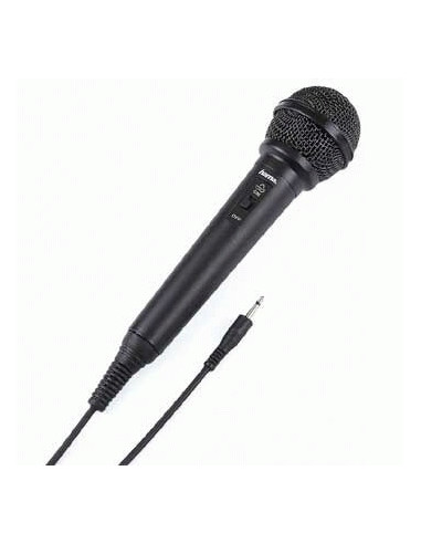 Hama | Micrófono dinámico DM20, micrófono de mano, con conector jack de 3,5 mm y de 6,35 mm, con adaptador para conectarlo a un