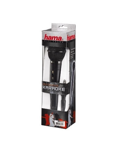 Hama | Micrófono dinámico DM20, micrófono de mano, con conector jack de 3,5 mm y de 6,35 mm, con adaptador para conectarlo a un