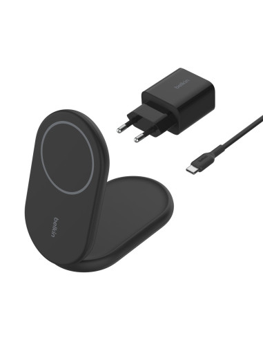 Belkin BoostCharge Auriculares, Smartphone Negro USB Cargador inalámbrico Carga rápida Interior