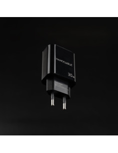 Nanocable Cargador USB-C PD + USB-A QC 30W, Negro 2