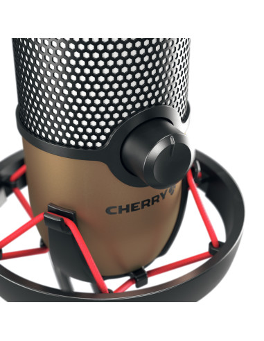 CHERRY UM 9.0 PRO RGB Negro, Cobre Micrófono de superficie para mesa