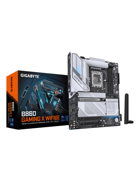 GIGABYTE B860 GAMING X WIFI6E Placa base - CPUs Intel Core Ultra, VRM de 12+1+2+1 fases, hasta 9066MHz DDR5, 1xPCIe 5.0 +