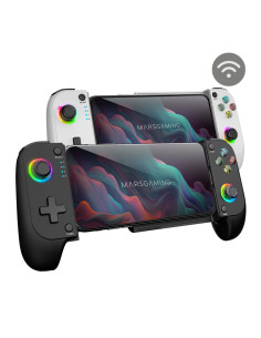 Mars Gaming MGPX, Gamepad Bluetooth 5.0 2en1, RGB Neon, Vibración Dual y Función Turbo, Soporte Smartphone Hasta 6.8", Mando 2