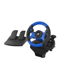 GENESIS Seaborg 350 Negro, Azul USB Volante + Pedales Nintendo Switch, PC, PlayStation 4, Playstation 3, Xbox 360, Xbox One,