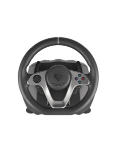 GENESIS Seaborg 400 Negro, Plata USB Volante + Pedales Nintendo Switch, PC, PlayStation 4, Playstation 3, Xbox 360, Xbox One,