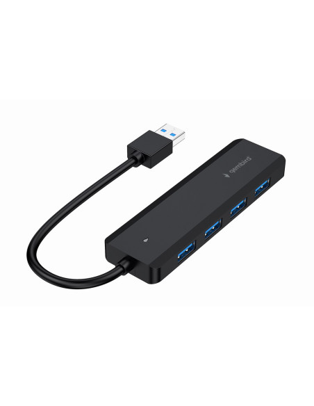 Gembird UHB-U3P4P-02 hub de interfaz USB 3.2 Gen 1 (3.1 Gen 1) Type-A 5000 Mbit s Negro
