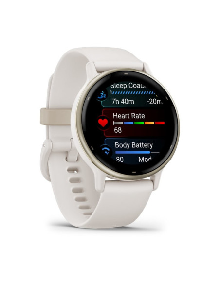 Garmin Vivoactive 5 3,05 cm (1.2") AMOLED 42 mm Digital 390 x 390 Pixeles Pantalla táctil Blanco Wifi GPS (satélite)