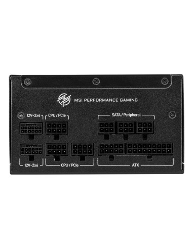 MSI MPG A850GS PCIE5 unidad de fuente de alimentación 850 W 24-pin ATX ATX Negro