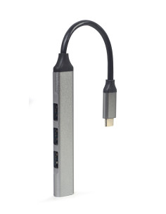 Gembird UHB-CM-U3P1U2P3-03 hub de interfaz USB 3.2 Gen 1 (3.1 Gen 1) Type-C 5000 Mbit s Plata 2