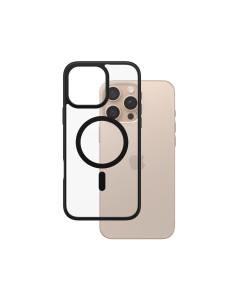 PanzerGlass ® HardCase Transparent w. Black MagSafe & Frame iPhone 16 Pro Max funda para teléfono móvil Negro