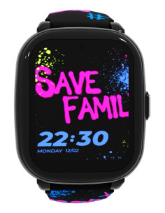 SaveFamily Iconic Plus 2 4,52 cm (1.78") 40 mm Digital Pantalla táctil 4G Negro Wifi GPS (satélite) 2