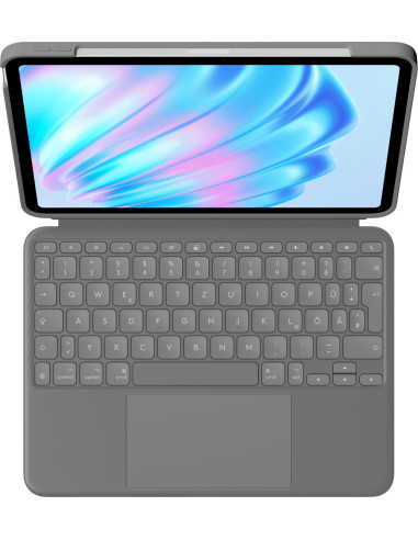 Logitech Combo Touch QWERTZ Alemán Smart Connector Gris