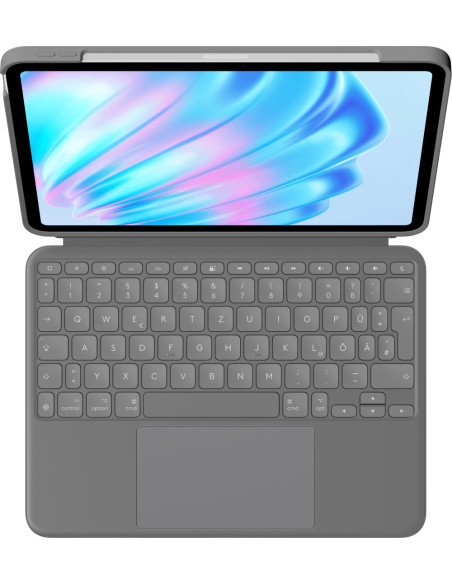 Logitech Combo Touch QWERTZ Alemán Smart Connector Gris