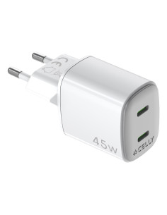 Celly UPTC2USBC45WWH cargador de dispositivo móvil Universal Blanco Corriente alterna Carga rápida Interior