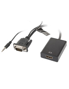 Lanberg AD-0021-BK adaptador de cable de vídeo 0,2 m HDMI tipo A (Estándar) VGA (D-Sub) Negro 2