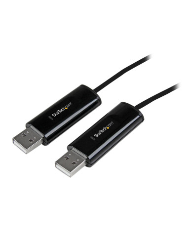 StarTech.com Cable Switch Conmutador KM USB de 2 Puertos con Transferencia de Datos Archivos para Mac o PC