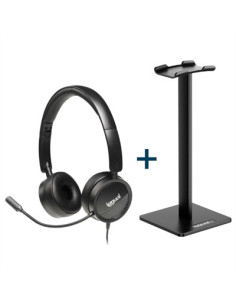 iggual Kit auriculares Dual Tech + soporte SA22