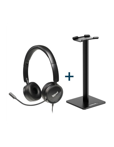 iggual Kit auriculares Dual Tech + soporte SA22